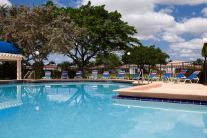 Florida pool with clear water