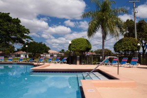 Florida pool side view
