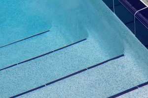 Florida pool plaster on steps